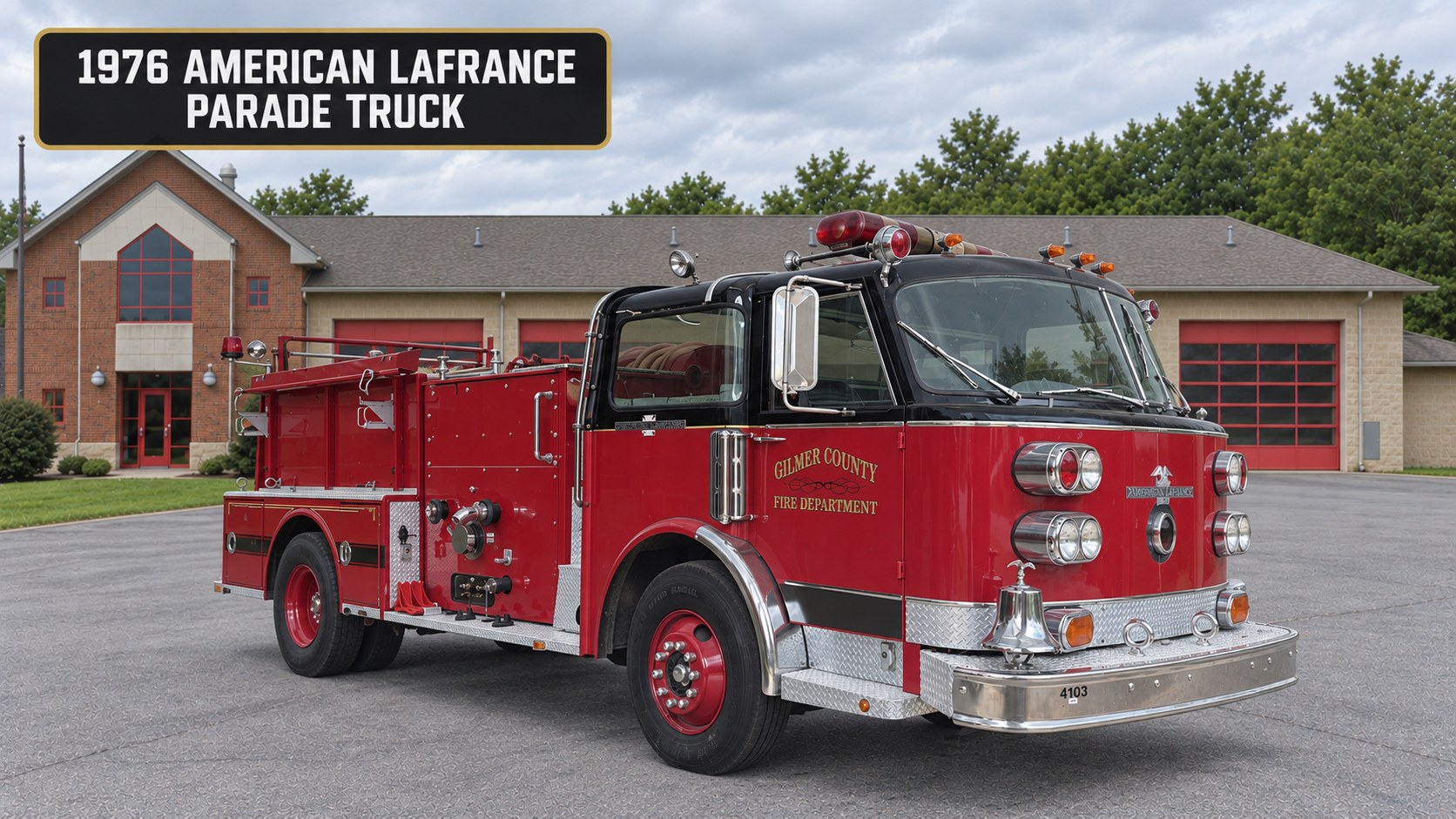 Unit 4103, 1976 American LaFrance parade truck, Gilmer County Fire Department