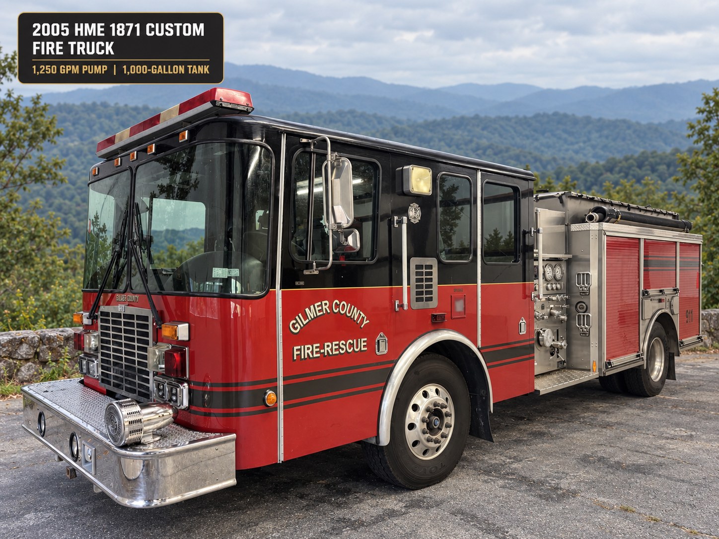 Unit 911, 2005 HME 1871 Custom fire truck, Gilmer County Fire Rescue