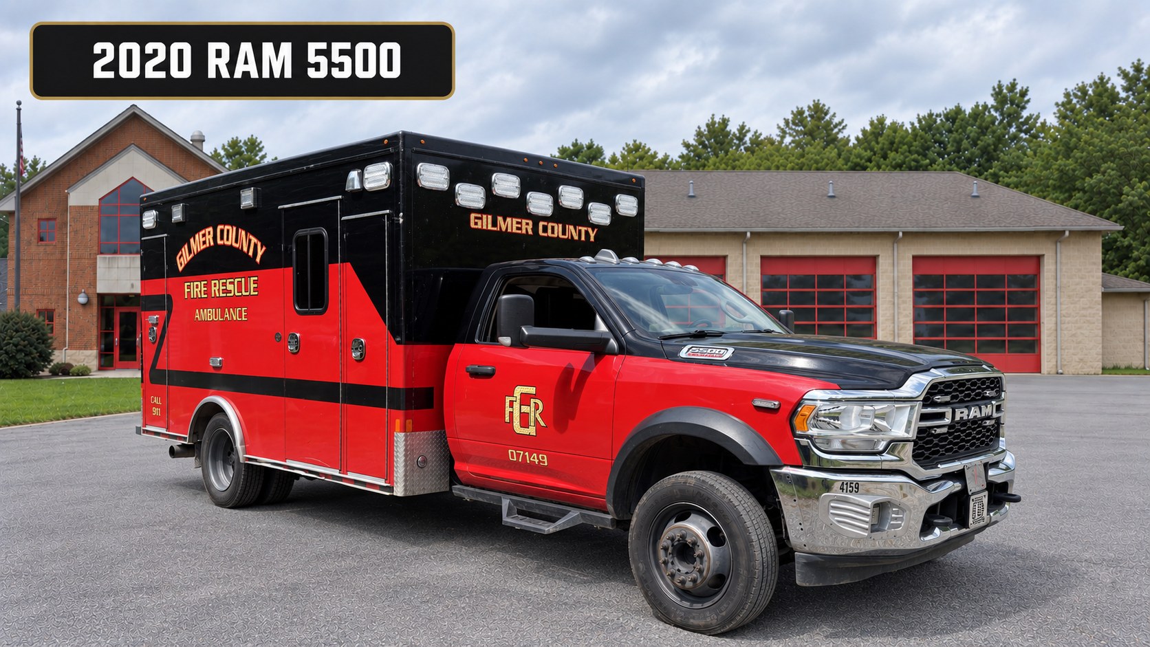Unit 07149, 2020 RAM 5500 ambulance, Gilmer County Fire Rescue