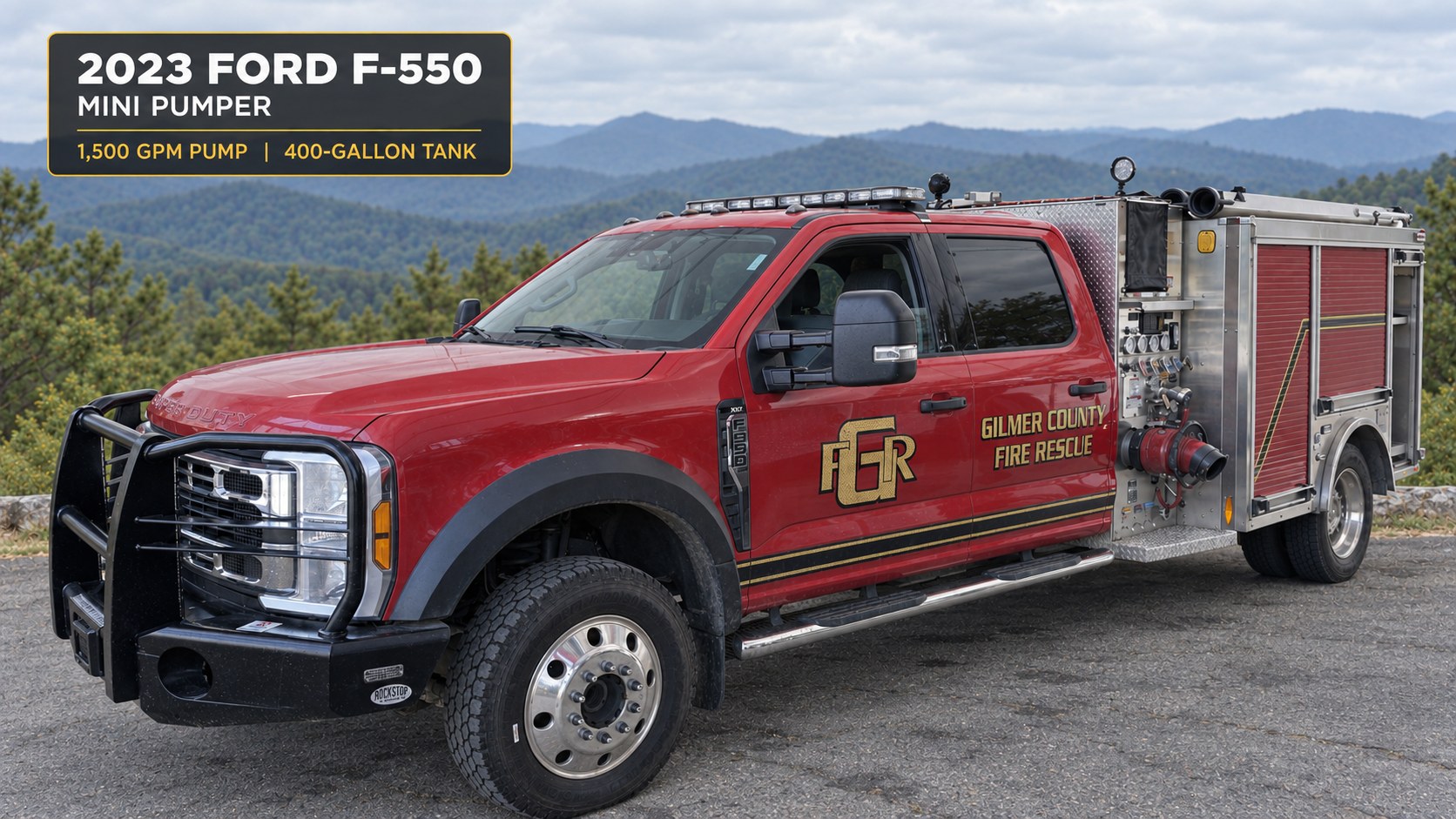 2023 Ford F-550 mini pumper, Gilmer County Fire Rescue