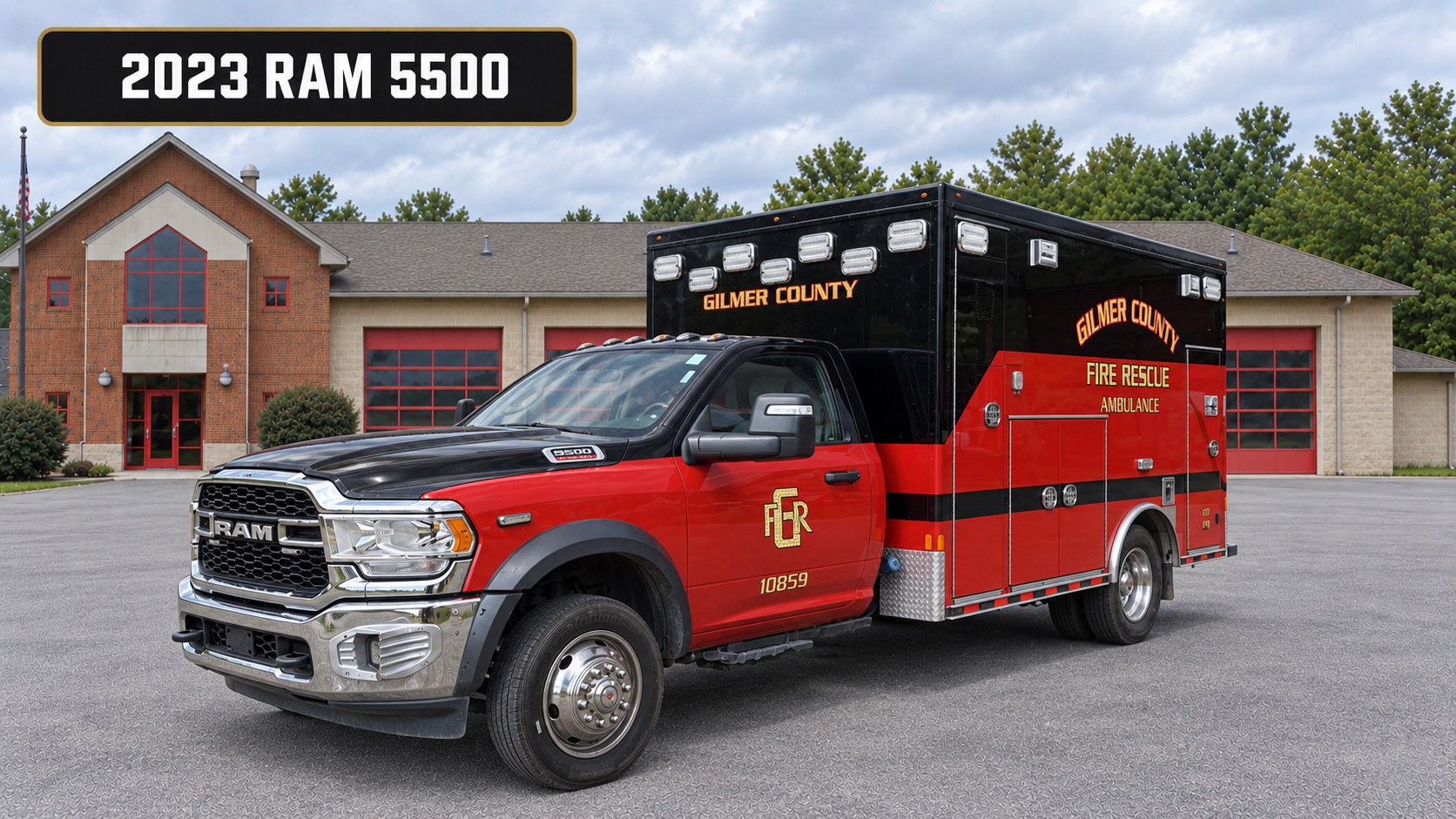 Unit 10859, 2023 RAM 5500 ambulance, Gilmer County Fire Rescue