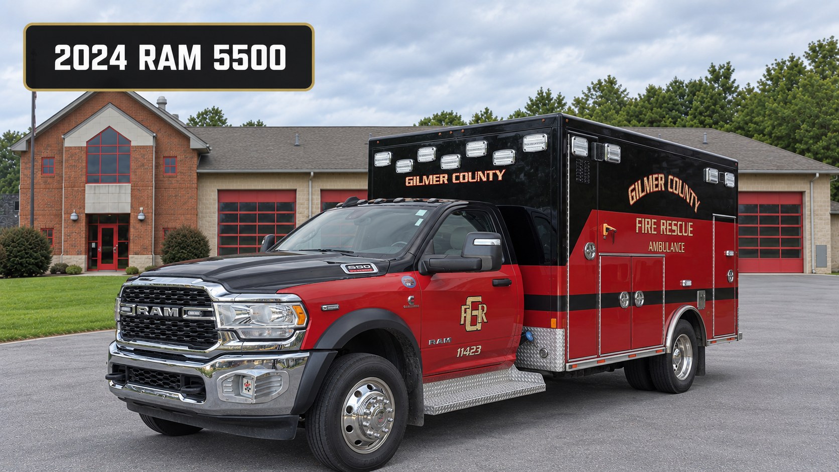Unit 11423, 2024 RAM 5500 ambulance, Gilmer County Fire Rescue