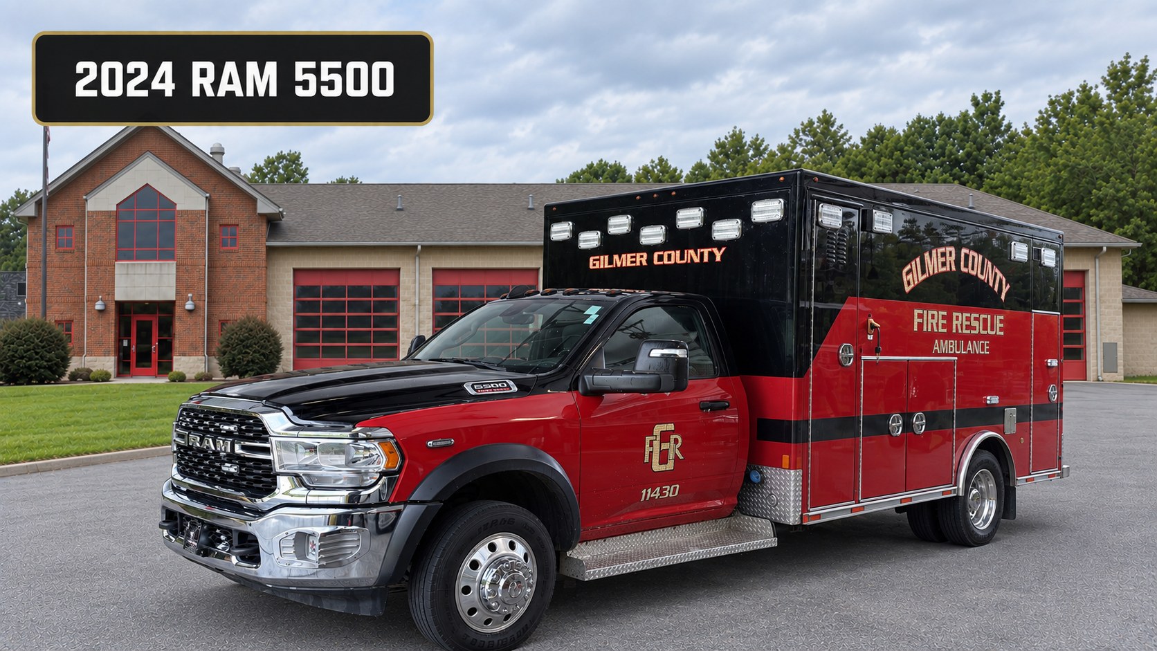 Unit 11430, 2024 RAM 5500 ambulance, Gilmer County Fire Rescue