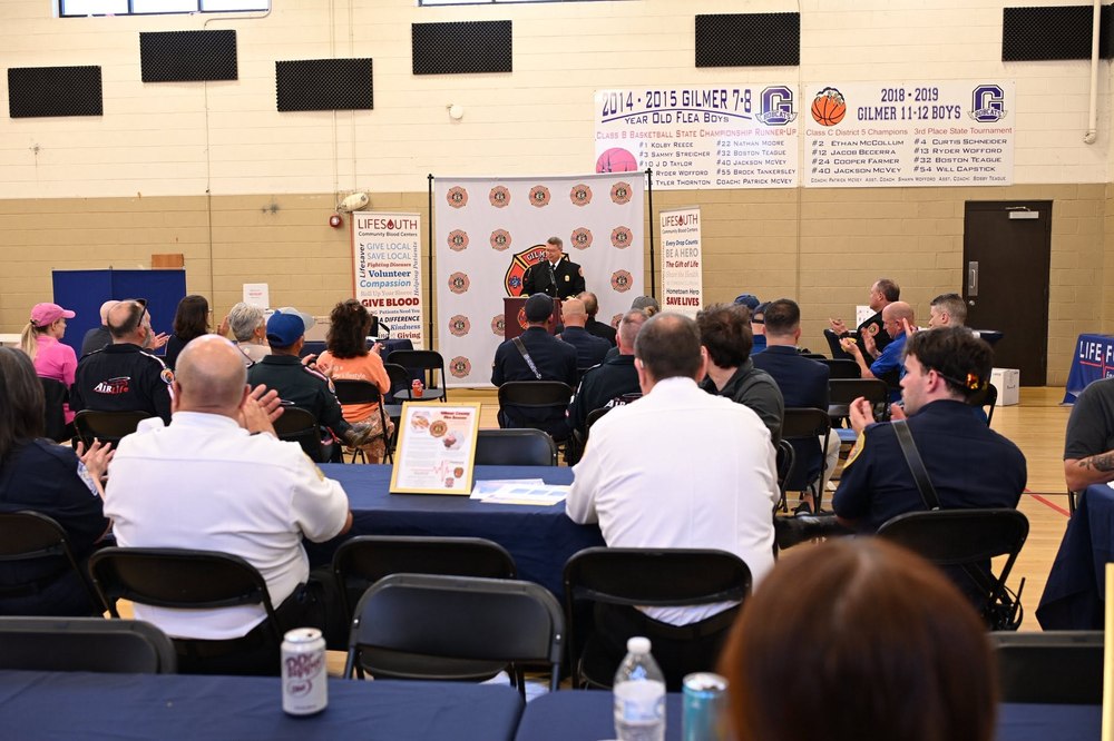 Audience at the Gilmer County Fire/Rescue blood program launch event