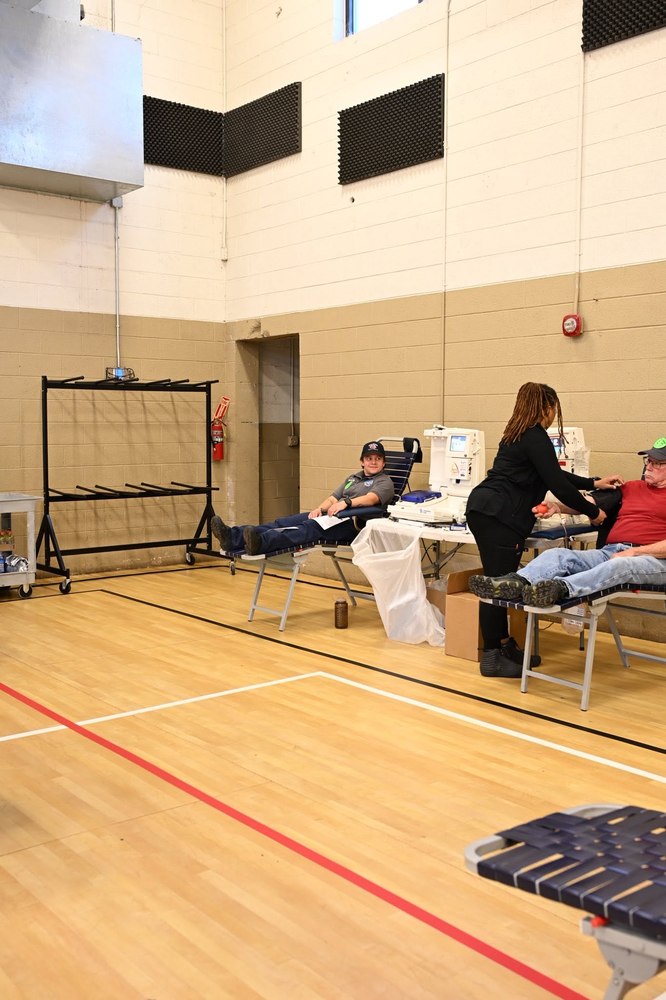 Community members donating blood at a LifeSouth blood drive
