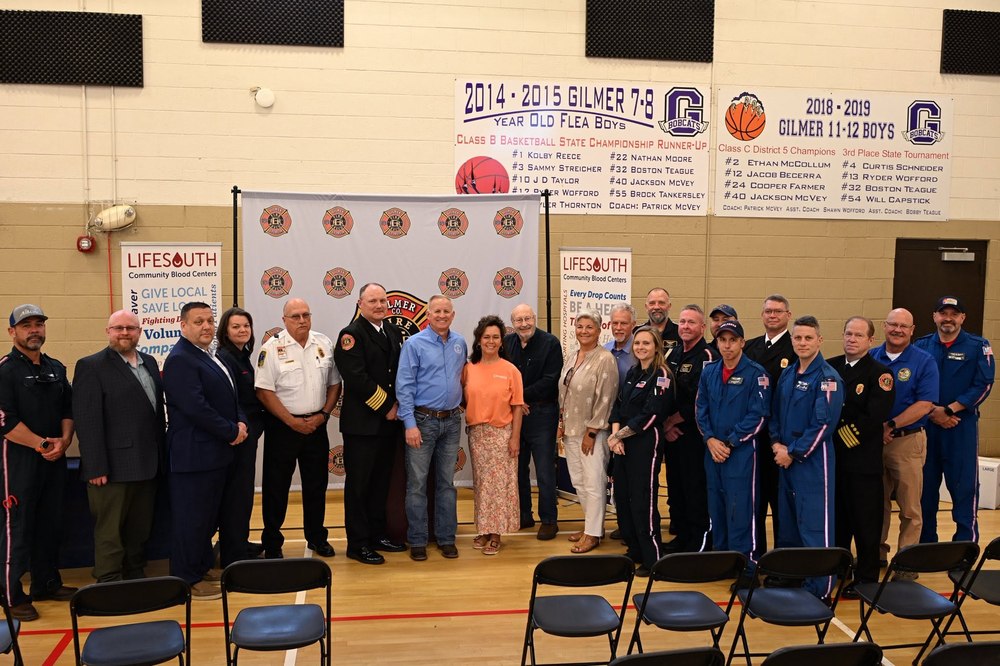 Gilmer County Fire/Rescue and regional partner agencies gathered for the blood program launch